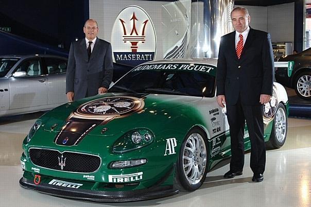 Karl-Heinz Kalbfell and Georges-Henri Meylan, Chief Executives of, respectively, Maserati and Audemars Piguet, signed a new sponsorship and partnership contract today in Modena.